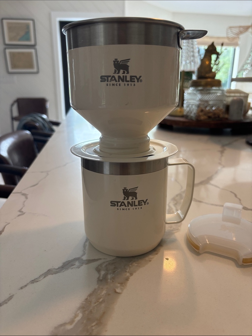 Stanley Cream Pour-Over Coffee Dripper with Matching Cream Mug
